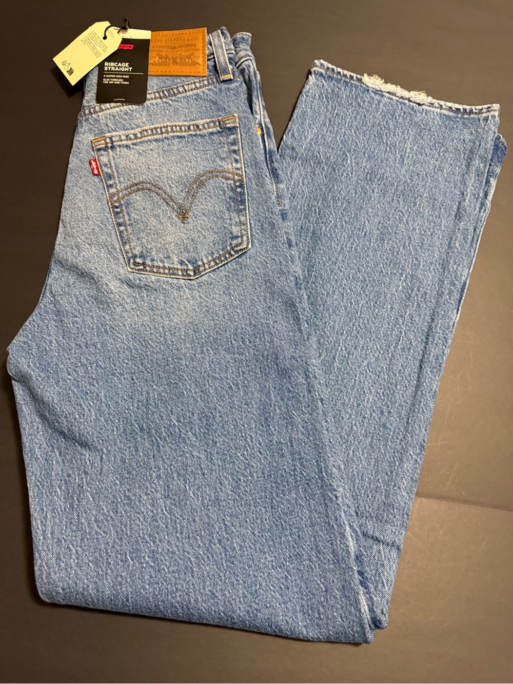 Levi's Men’s Light Blue Straight Jeans with Red Tab